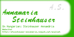 annamaria steinhauser business card